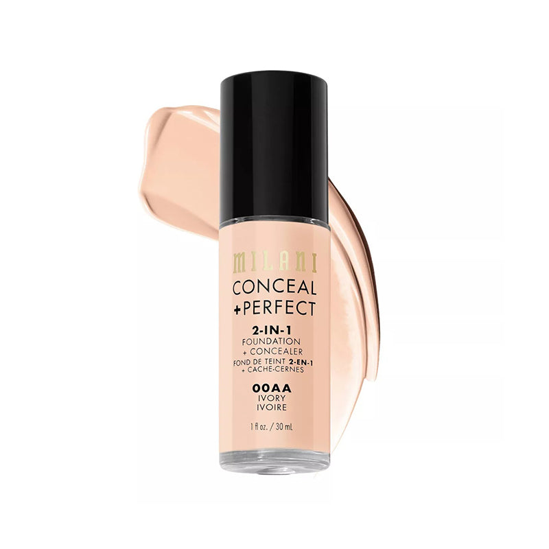 Milani 2 In 1 Foundation + Concealer 00AA Ivory 30Ml