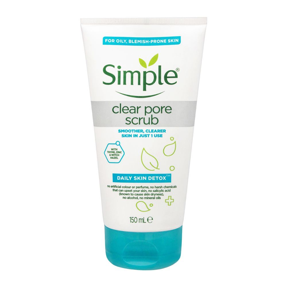 Simple Clear Pore Scrub For Oily Blemish Prone Skin