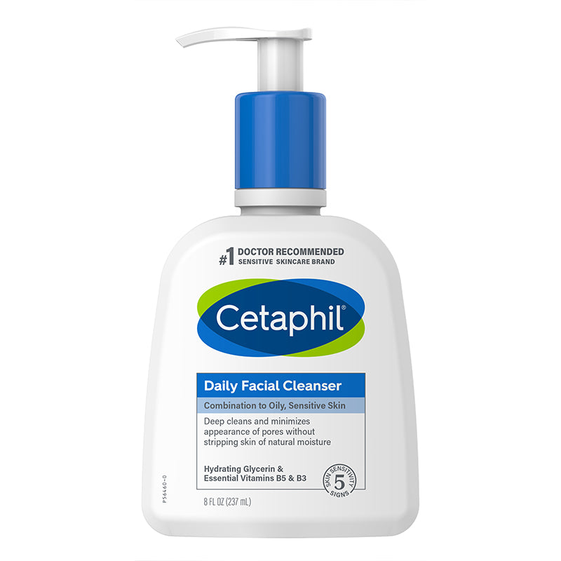 Cetaphil Daily Facial Cleanser Combination To Oily Sensitive Skin 237Ml