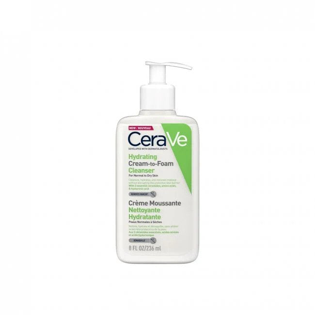 Cerave Hydrating Cream To Foam Cleanser To For Normal To Dry Skin 236Ml