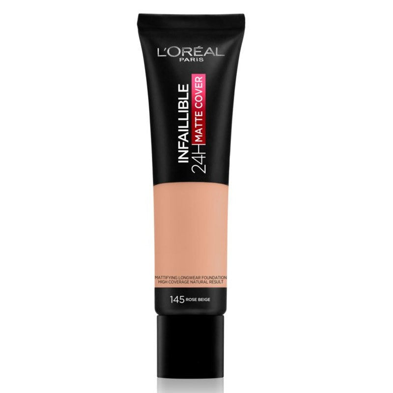 Loreal Infaillible 24H Matte Cover Foundation 145 Beige Rose 30Ml